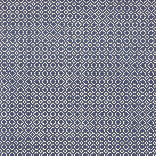Blue Petite Quatrefoil Print Italian Paper ~ Carta Varese Italy